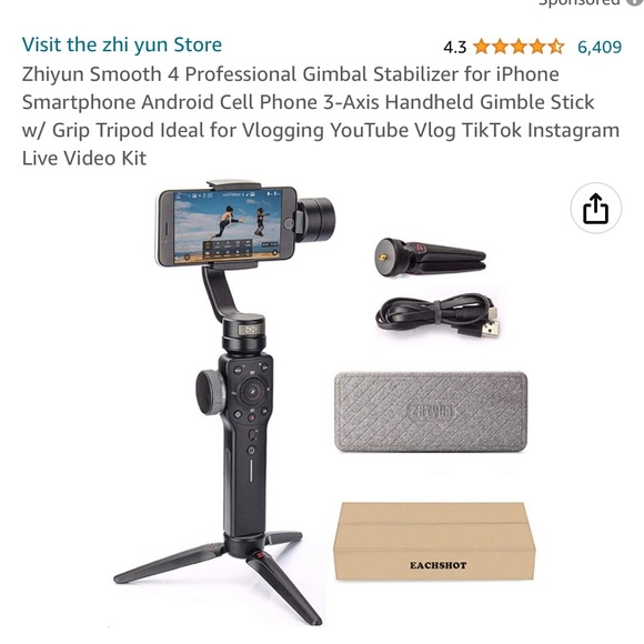 Smartphone stabilizer for smooth and advanced filming. Brand new in box. - Picture 2 of 2